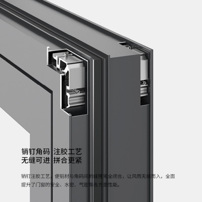 佛山门窗工厂120断桥系统窗窗纱一体平开窗 隔音隔热铝合金玻璃窗图3