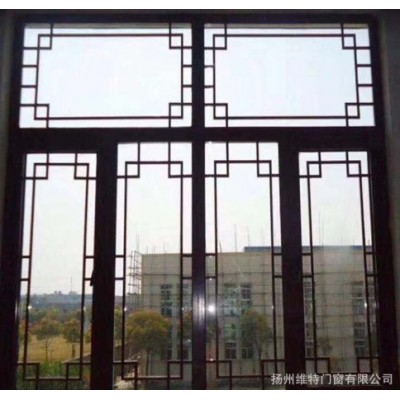 工厂直销仿古断桥铝合金门窗 中空隔音别墅民宿门窗 新中式门窗图4