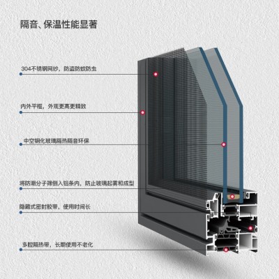 佛山工厂断桥铝合金门窗全屋别墅小区推拉窗农村自建房封阳台窗户图4