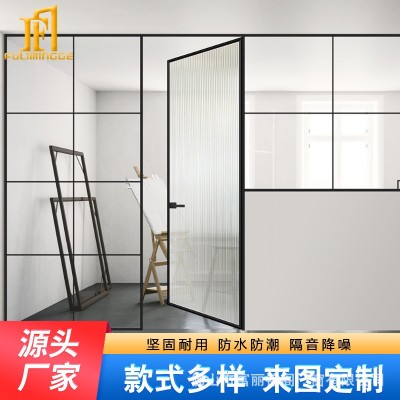 佛山厂家极窄推拉门铝合金推拉门厨房卫生间玻璃移门阳台隔断门图3
