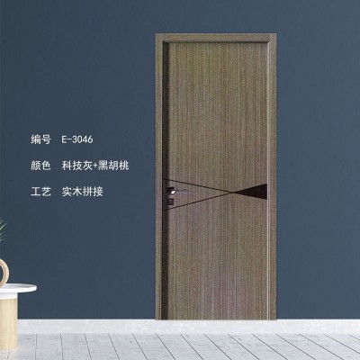 厂家直销鑫大福木质隔音门实木复合厂家工程门木门图3