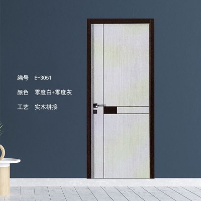 厂家直销鑫大福木质隔音门实木复合厂家工程门木门图2