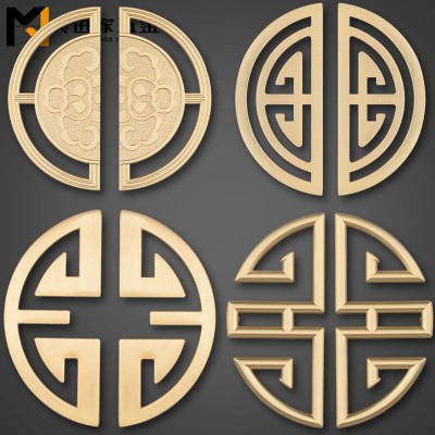 铝合金柜门拉手现代简约美式黑色橱柜衣柜门把手铜色抽屉单孔拉手图5