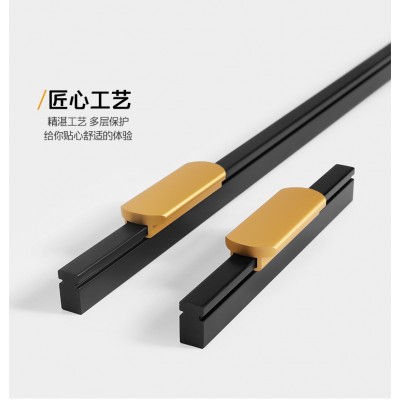 现代简约衣柜加长拉手铝合金金色灰色一米双色北欧家具柜门把手图2