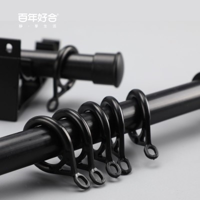 德裕罗马杆窗帘杆单杆双杆侧装加厚锰钢合金配件静音窗帘轨道批发图4
