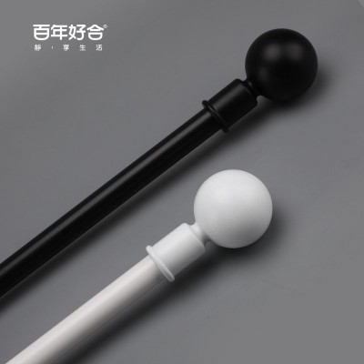 德裕罗马杆窗帘杆单杆双杆侧装加厚锰钢合金配件静音窗帘轨道批发图2
