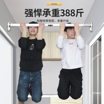 免打孔伸缩杆晾衣杆阳台卫生间浴帘杆撑杆免打孔多功能窗帘杆罗马图3