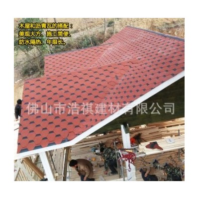 批发鱼鳞型彩色沥青瓦 歌德型马赛克型沥青瓦 单双层型防水屋面瓦图5