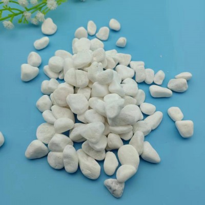 现货供应白色石子园林造景用白色鹅卵石机制白石子园艺白石子图3