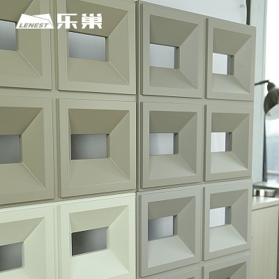 双面pu九宫格网红空心砖轻质水泥构件艺术镂空砖隔断室内外背景墙图4