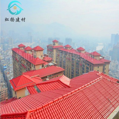 佛山树脂瓦厂家屋顶仿古别墅瓦塑料瓦新农村塑钢瓦加厚雨棚屋檐瓦图2