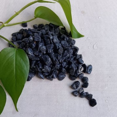 黑色砾石枯山水造景铺路水磨石地面专用石子颗粒胶粘石水洗小石头图2