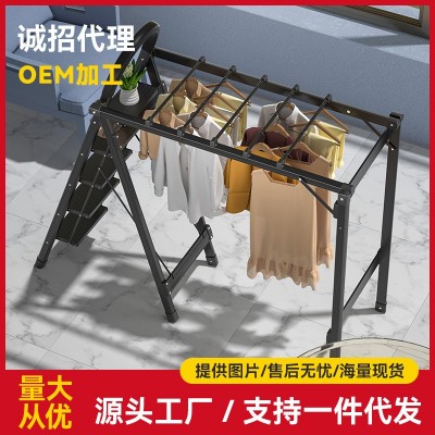 佑本家用梯子折叠晾衣架室内多功能两用伸缩人字梯加厚铝合金楼梯图1
