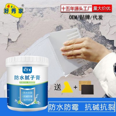 好秀家防水补墙膏墙面修补膏漆白色防水防霉腻子膏家用一 件代发