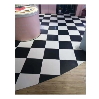 地材博士lvt石塑地板 全新料 纯色拼色 塑胶片材地板 600规格