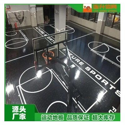 篮球馆运动木地板 室内体育场地运动地板 连升地板图2