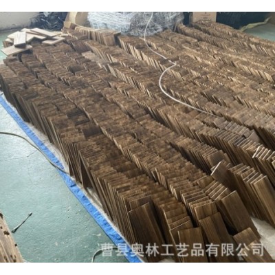 曹县工厂桐木碳化木板做旧实木置物板 一字板实木板材炭烧板现货图2