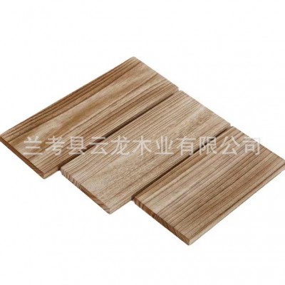 桐木炭化板泡桐木做旧家用装饰一字隔板置物架实木板人工烧制隔板图4