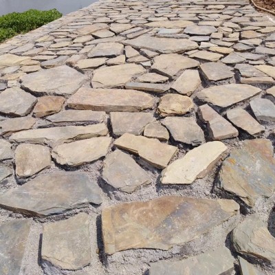 不规则青石板厂家直销板岩片石碎拼江西青石乱形板乱石图3