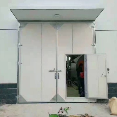厂家现货工业保温平开门无尘车间门电动厂房门加厚铝合金平开门图2