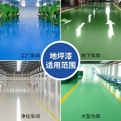 环氧树脂地坪漆厂家工厂车间翻新地面涂料耐磨耐压马路划线漆油漆图2