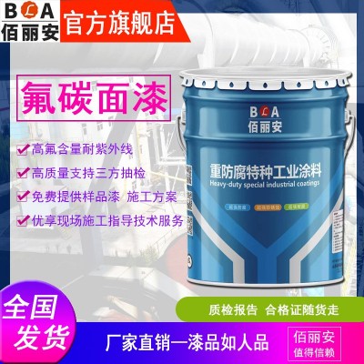 户外钢结构耐侯性金属氟碳漆高氟含量氟碳防腐涂料设备外墙面漆图2