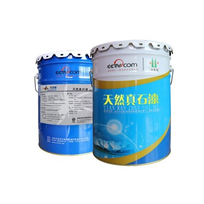 真石漆外墙漆天然水性岩片石头漆防水防晒墙面白色真石漆涂料厂家图5
