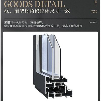 推拉窗EL86窄边窗家用商用内开窄边铝合金门窗高端型材批发图4