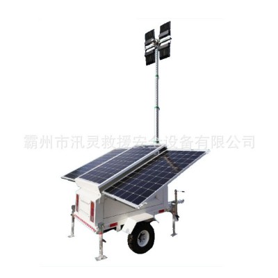 抗震防汛应急救灾照明灯车SLW6130T太阳能LED灯塔手摇杆移动升降图5