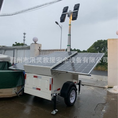 抗震防汛应急救灾照明灯车SLW6130T太阳能LED灯塔手摇杆移动升降图4