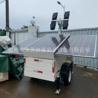 抗震防汛应急救灾照明灯车SLW6130T太阳能LED灯塔手摇杆移动升降图2