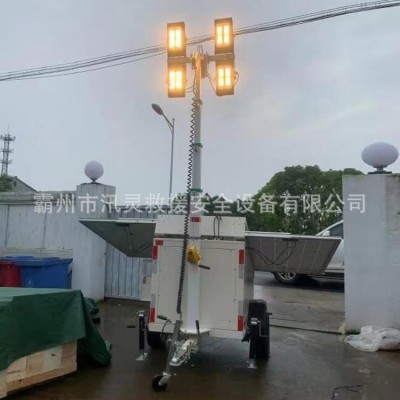 抗震防汛应急救灾照明灯车SLW6130T太阳能LED灯塔手摇杆移动升降图3