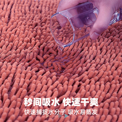 雪尼尔加厚地垫卧室长毛地毯浴室吸水脚垫卫生间门垫子厕所 防滑垫图3