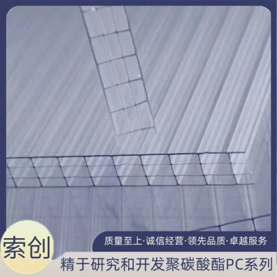 双层四层空心阳光板 中空板透明隔音隔热 塑料温室大棚雨棚板图4