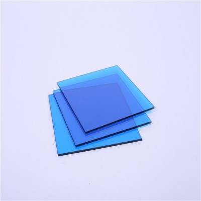 迪迈供应蓝色pc耐力板 半透明6mm厚塑胶制品PC板加工