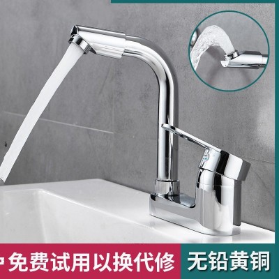 洗脸盆两联水龙头 冷热水卫生间两孔龙头 浴室双孔三孔老式盆龙头图2