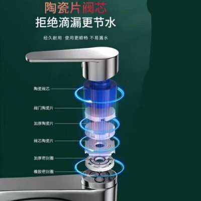 面盆水龙头公共卫生间浴室单冷水龙头洗脸盆洗手盆全铜冷热水龙头图3