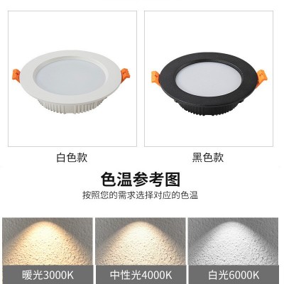 筒灯led天花灯嵌入式射灯客厅家用酒店背景墙孔灯洞灯防眩晕筒灯图3