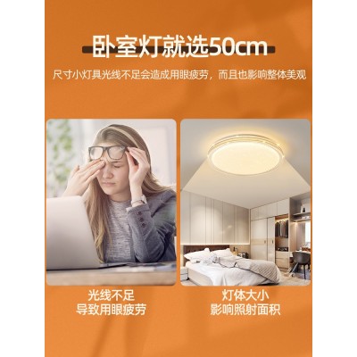 卧室灯轻奢风网红爆款led吸顶灯浪漫温馨家用高级感主卧房间灯具图3