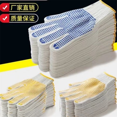 工地劳保防滑耐磨橡胶点胶手套建筑矿山瓦工加厚手套棉线止滑干活图3
