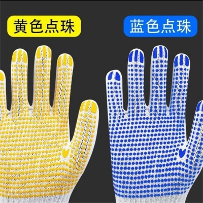 工地劳保防滑耐磨橡胶点胶手套建筑矿山瓦工加厚手套棉线止滑干活图4