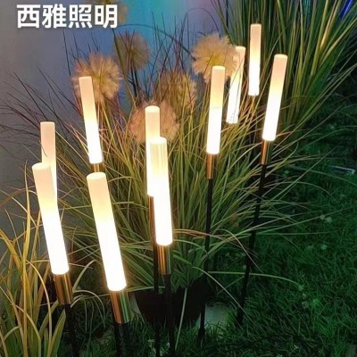 芦苇灯户外装饰地插草坪灯防水亚克力芦苇棒景观亮化工程led灯图2