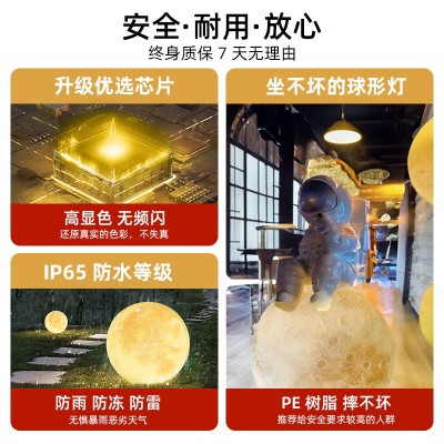 月亮灯户外防水草坪灯月球灯花园别墅庭院灯景观灯落地灯太阳能灯图2