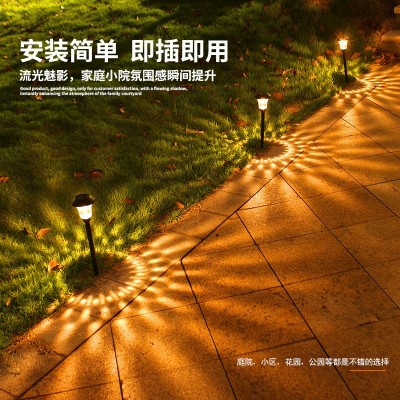 户外太阳能草坪灯防水防晒led花园景观地插投影水滴灯庭院道路灯图3
