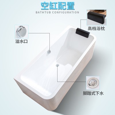 荣辰卫浴独立式冲浪按摩一体式无缝浴缸成人家用酒店亚克力浴盆图5