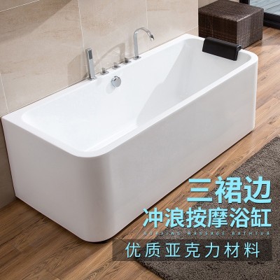 荣辰卫浴独立式冲浪按摩一体式无缝浴缸成人家用酒店亚克力浴盆图3