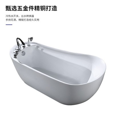 亚克力独立日式浴缸小户型酒店民宿网红深泡贵妃家用浴缸成人浴盆图4