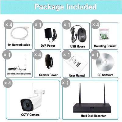 工厂WiFi cctv camera高清无线安防监控摄像头网络摄像机套装防水图4