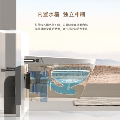 壁挂式智能马桶家用墙排悬挂全自动杀菌翻盖无水压限制小户型挂便图2
