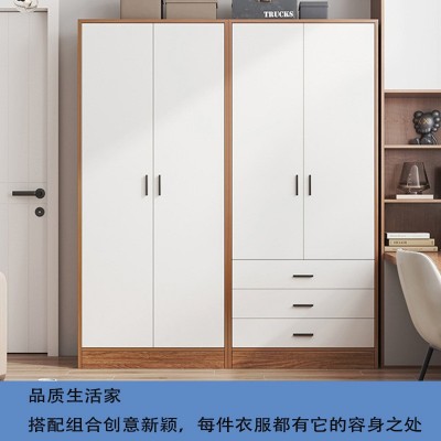 衣柜家用卧室小户型简易衣柜收纳柜子房间木质出租房经济 型挂衣橱图3